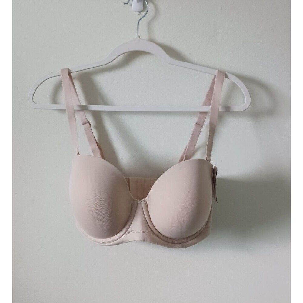 Wacoal Womens Bra Strapless‎ Lined Underwire Beige 854119 NWT